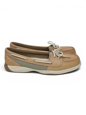 Sperry Top Sider Women's Tan Leather Boat Shoes Lace Up Casual Size 11 M